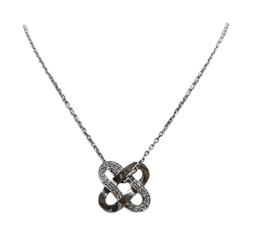 Collier Collier pendentif en or blanc 18 carats et diamants 58 Facettes #5018