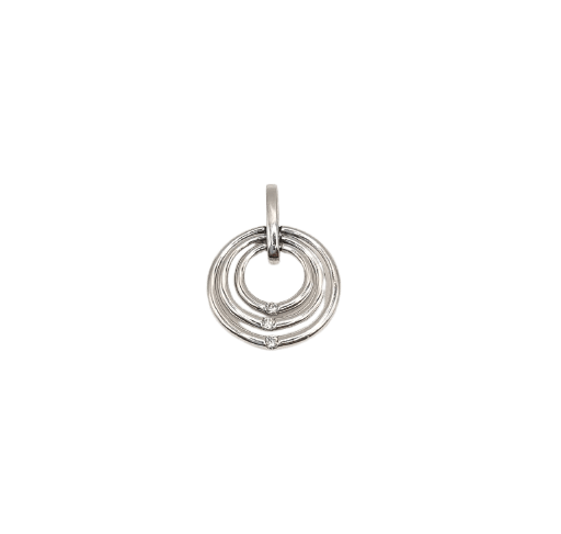Pendentif Pendentif en or blanc 18 carats et diamants 58 Facettes #5026