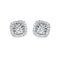 Boucles d'oreilles Embrace - Boucles d'oreilles halo en or blanc 18K et diamants 58 Facettes GER1353WG
