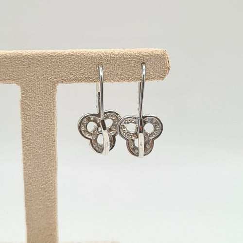 Boucles d'oreilles Boucles d'oreilles en or blanc et diamants 58 Facettes #5029