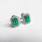 Boucles d'oreilles AITCHES - Boucles d'oreilles en or blanc, émeraudes et diamants 58 Facettes GER1319WG