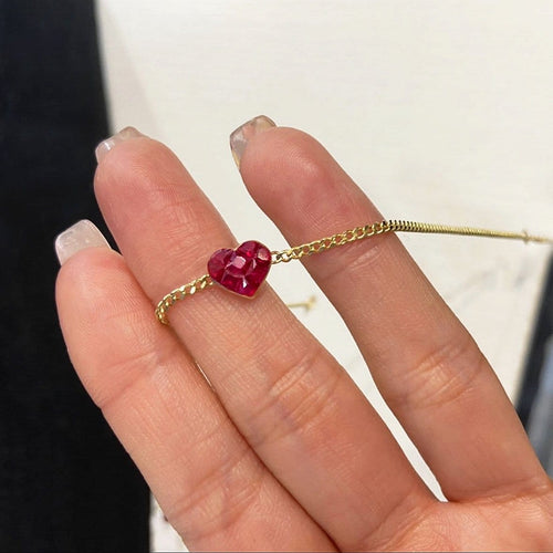 Bracelet Ruby by Heart - Bracelet en or 18 carats et rubis 58 Facettes GBT1038YG