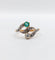 Bague 51.5 Bague tourbillon antique en or 18k, émeraude et diamants 58 Facettes A07258