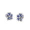 Boucles d'oreilles Tiffany - Boucles d'oreilles fleurs en platine, saphirs et diamants 58 Facettes 198
