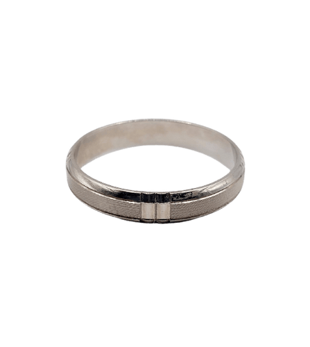Bague 61 Bague alliance travaillée en palladium 58 Facettes A07023