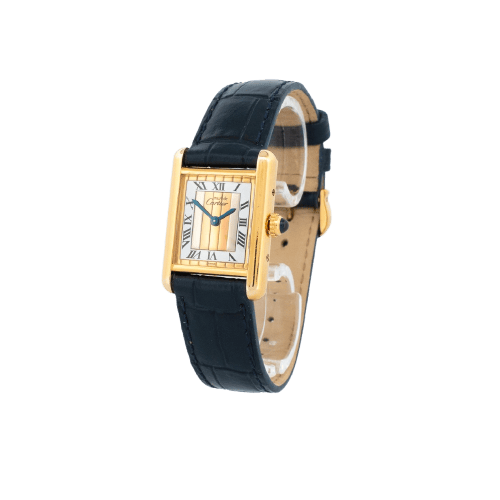 Montre Cartier Tank Must - Montre SM en vermeil cadran Trinity 58 Facettes 520