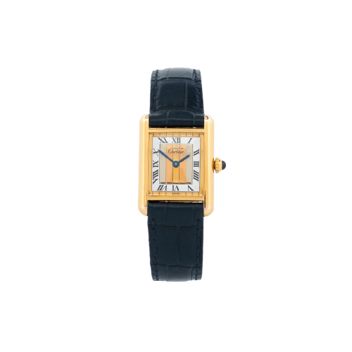 Montre Cartier Tank Must - Montre SM en vermeil cadran Trinity 58 Facettes 520