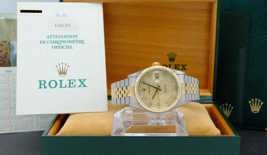 Montre Rolex Datejust - Montre automatique 16233G or/acier, 1994 58 Facettes