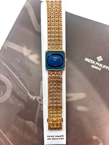 Montre Patek Philippe - Montre bijou en or jaune et lapis-lazuli 58 Facettes M9362