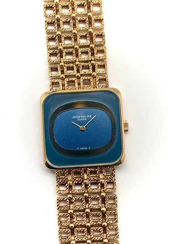 Montre Patek Philippe - Montre bijou en or jaune et lapis-lazuli 58 Facettes M9362