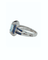 Bague 56.5 Bague en or blanc 18k avec aigue-marine, saphirs et diamants 58 Facettes ACQ180