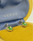 Boucles d'oreilles Gucci Le Marché des Merveilles - Boucles d'oreilles en or jaune, jade et diamants 58 Facettes GUC01