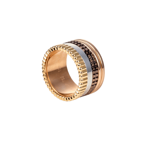 Bague 50 Boucheron Quatre - Bague en ors 18 carats et PVD marron 58 Facettes 195