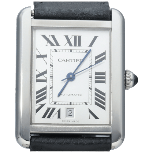 Montre Cartier Tank Solo XL - Montre automatique en acier 58 Facettes MT46790