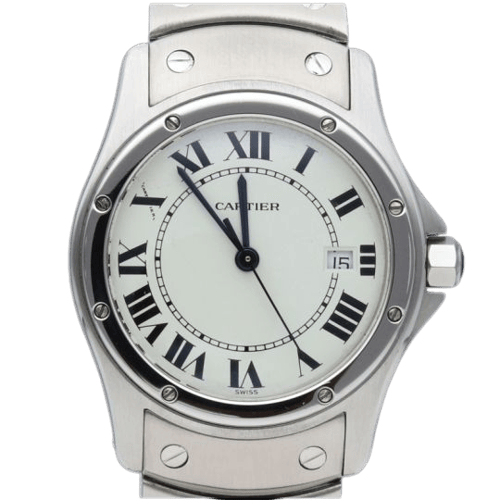 Montre Cartier Santos Ronde - Montre en acier 58 Facettes MT46796