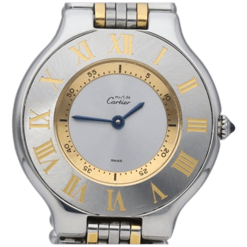 Montre Cartier Must 21 - Montre en or jaune 18K et acier 58 Facettes MT46810