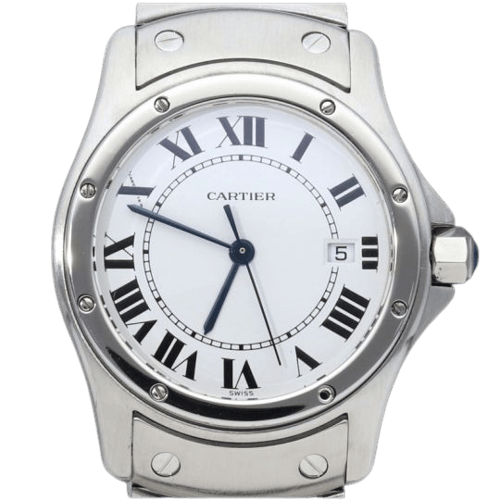 Montre Cartier Santos Ronde - Montre en acier 58 Facettes MT46816