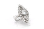 Bague 52 Bague marquise années 70 en or blanc 18 carats et diamants 58 Facettes 23796