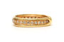 Bague 55 Alliance américaine contemporaine en or jaune 18 carats et diamants 58 Facettes B870