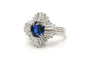 Bague 48 Bague contemporaine en platine, saphir et diamants baguette 58 Facettes DEP-BORK