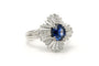 Bague 48 Bague contemporaine en platine, saphir et diamants baguette 58 Facettes DEP-BORK