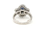 Bague 48 Bague contemporaine en platine, saphir et diamants baguette 58 Facettes DEP-BORK