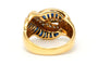 Bague 54 Bague contemporaine en or jaune 18 carats, saphirs et diamants 58 Facettes 23820