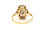 Bague 57 Bague Art déco en or jaune et blanc 18 carats, diamants et saphirs 58 Facettes 23810