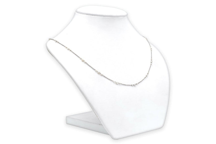 Collier Art Déco - Collier en or blanc 18 carats et perles 58 Facettes B875