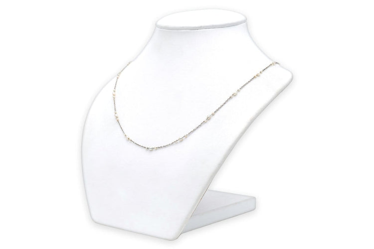 Collier Art Déco - Collier en or blanc 18 carats et perles 58 Facettes B875