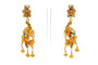 Boucles d'oreilles Napoléon III - Boucles d'oreilles en or jaune et turquoises 58 Facettes B879