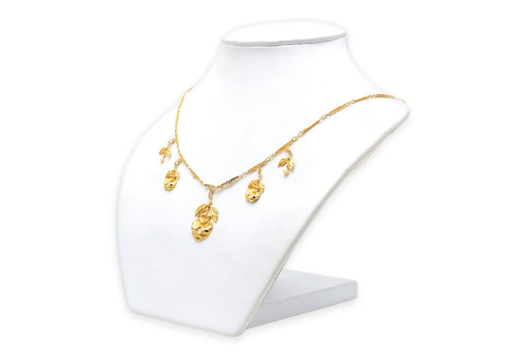 Collier Art Nouveau - Collier en or jaune 18 carats et perles 58 Facettes 23794