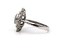 Bague 51 Bague contemporaine en or blanc 18 carats, diamants baguette et brillants 58 Facettes 23825