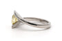 Bague 49 Bague contemporaine en or blanc et diamant jaune 58 Facettes 23826