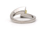 Bague 49 Bague contemporaine en or blanc et diamant jaune 58 Facettes 23826