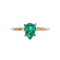 Bague 53 Bague solitaire en or jaune 18 kt et émeraude de Zambie 58 Facettes R003