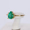 Bague 53 Bague solitaire en or jaune 18 kt et émeraude de Zambie 58 Facettes R003