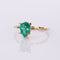 Bague 53 Bague solitaire en or jaune 18 kt et émeraude de Zambie 58 Facettes R003