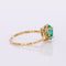 Bague 53 Bague solitaire en or jaune 18 kt et émeraude de Zambie 58 Facettes R003