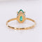 Bague 53 Bague solitaire en or jaune 18 kt et émeraude de Zambie 58 Facettes R003