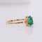 Bague 53 Bague solitaire en or jaune 18 kt et émeraude de Zambie 58 Facettes R003