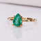 Bague 53 Bague solitaire en or jaune 18 kt et émeraude de Zambie 58 Facettes R003