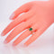 Bague 53 Bague solitaire en or jaune 18 kt et émeraude de Zambie 58 Facettes R003