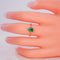 Bague 53 Bague solitaire en or jaune 18 kt et émeraude de Zambie 58 Facettes R003