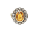 Bague 52.5 Bague ancienne en or jaune, topaze et diamants 58 Facettes 33282