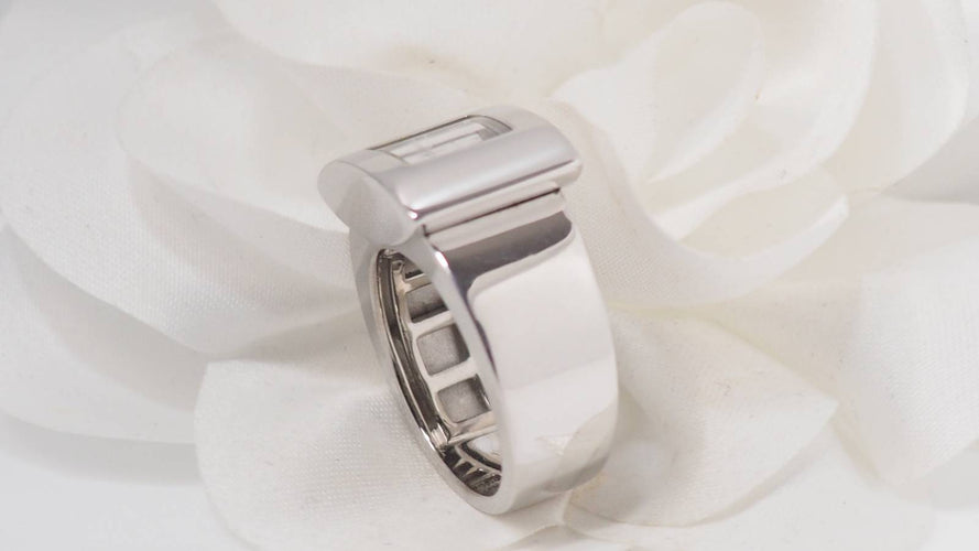 Bague 52 Chopard Happy Diamonds - Bague en or blanc et diamants 58 Facettes 31060