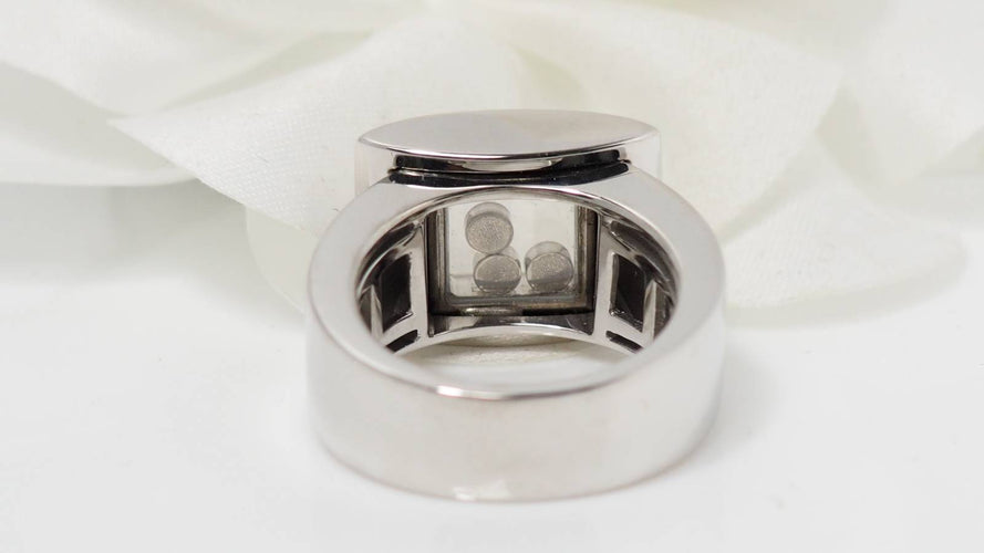 Bague 52 Chopard Happy Diamonds - Bague en or blanc et diamants 58 Facettes 31060
