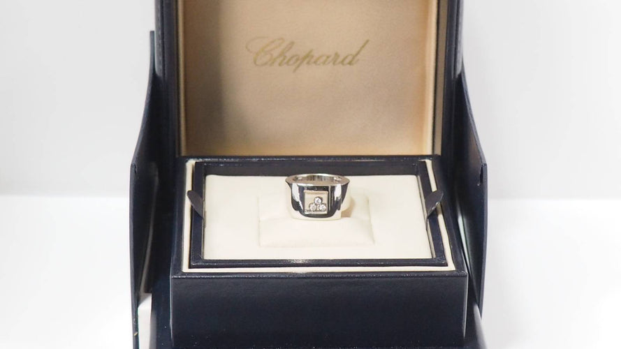 Bague 52 Chopard Happy Diamonds - Bague en or blanc et diamants 58 Facettes 31060