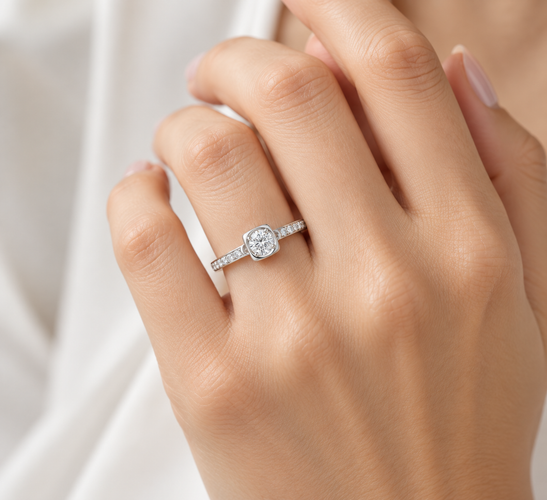 Bague 48 Dinh Van Cube - Bague en or blanc et diamants 58 Facettes 33422