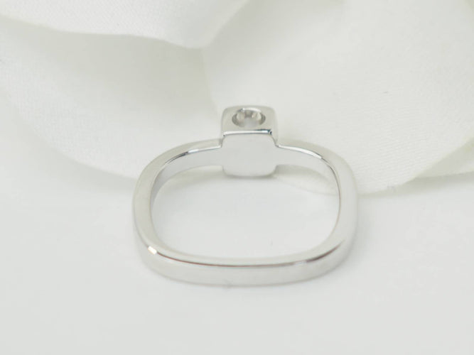 Bague 48 Dinh Van Cube - Bague en or blanc et diamants 58 Facettes 33422